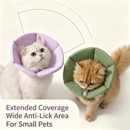 Soft Lightweight Pet Recovery Cone Collar, Adjustable Waterproof Anti‑Lick Protective Elizabethan Collar for Cats &amp; Small Dogs