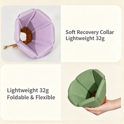 Soft Lightweight Pet Recovery Cone Collar, Adjustable Waterproof Anti‑Lick Protective Elizabethan Collar for Cats &amp; Small Dogs