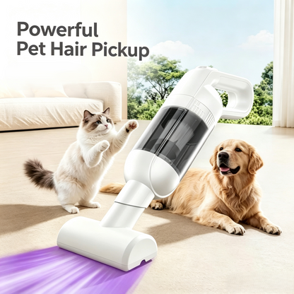 Cordless Handheld Vacuum Cleaner, Portable Rechargeable Pet Hair Vacuum for Home &amp; Car Cleaning, Low‑Noise Hand Vac with Multiple Attachments