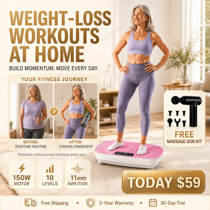 Hearth™ Whole-Body Vibration Plate – Support Weight-Loss Workouts & Leg Toning